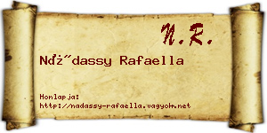 Nádassy Rafaella névjegykártya